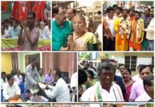 ব্যান্ড তাসা আদিবাসী নাচের উল্লাসে প্রার্থীদের মনোনয়ন পেশ