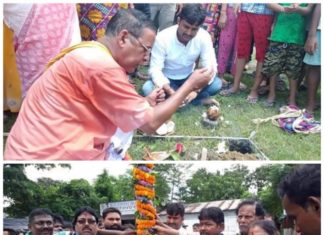 খুঁটিপুজো হয়ে গেল শ্রমিকনগর দুর্গাপুজোর