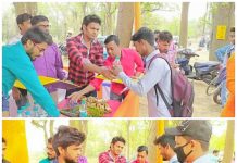 পরীক্ষার্থীদের সংবর্ধনা বিজেপি যুব মোর্চার