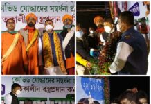 প্রিয় ভাইএর পুজো উদ্বোধনে দুর্গাপুরে শুভেন্দু