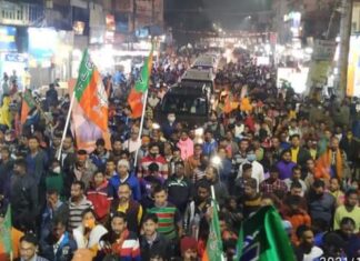 দুর্গাপুরে শুভেন্দুর রোড শো