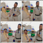 বড় ধরনের দুর্ঘটনার হাত থেকে মহিলাকে বাঁচালেন এক পুলিশ কনস্টেবল